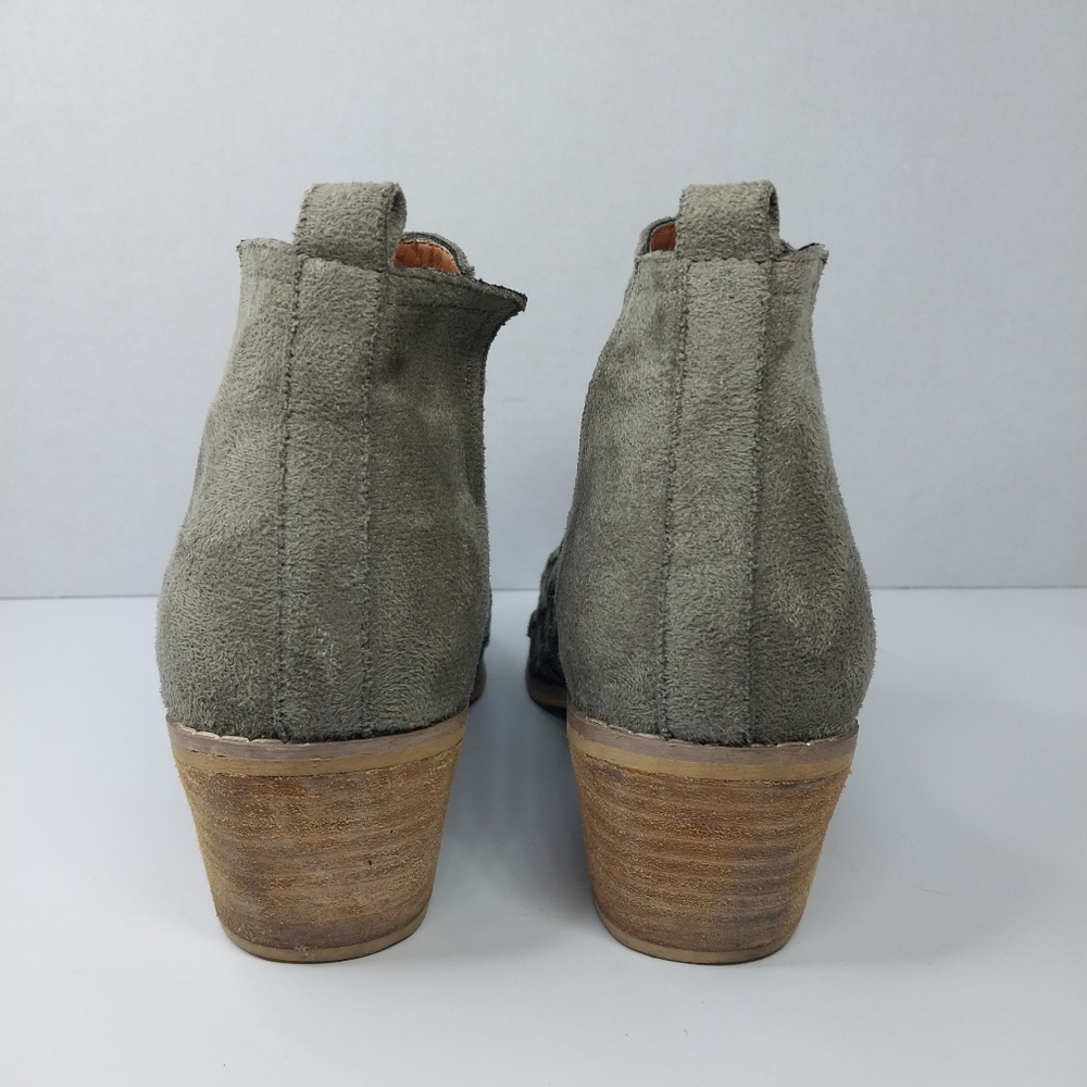 Mi.iM Womens Size 8.5 M LAVIN Western Leather Olive Green Pull On Ankle Booties - Picture 3 of 12